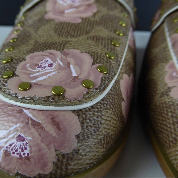 Coach Fiona Loafer Mules Floral Print Signature C - Picture 6 of 8